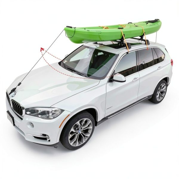 AA-Racks KX-405-BLK Universal Kayak Canoe Roof Carrier Foldable 2200lb-4