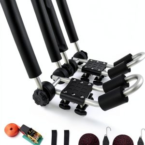 YUANSHI Aluminum Folding Kayak Roof Rack Black Silver Universal Fit-0