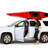 Swagman Contour Roof Mount Kayak Rack Black with Tie‑Down Straps-2