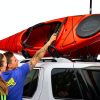 Swagman Contour Roof Mount Kayak Rack Black with Tie‑Down Straps-3