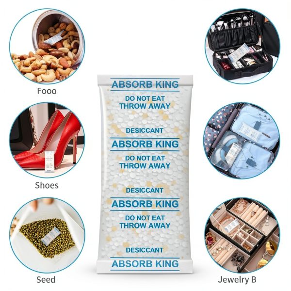 Silica Packets – 2 Gram 400 Packs Silica Gel Packets, Food Grade Desiccant Packs with Color Indicating, Premium Moisture Absorbers for Spices, Foods, Seeds, Dehydrated Vegetable Storage-5