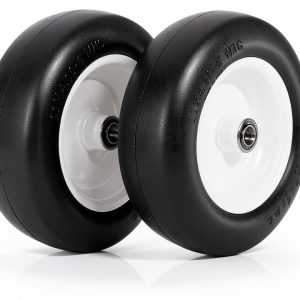 11x4.00-5 Lawn Mower Tires FAHKNS Flat Free 5 Inch Foam Wheel Pack-0