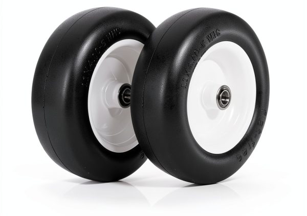11x4.00-5 Lawn Mower Tires FAHKNS Flat Free 5 Inch Foam Wheel Pack-0