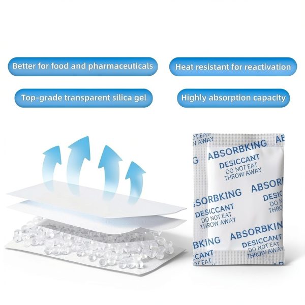 Desiccant Packs – 2 Gram 500 Packs Moisture Absorbers, Food Grade Desiccant with Color Indicating, Premium Desiccant Packs for Storage, Great for Spices, Foods, Electronics, Jewelry-1