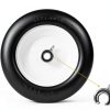 11x4.00-5 Lawn Mower Tires FAHKNS Flat Free 5 Inch Foam Wheel Pack-3