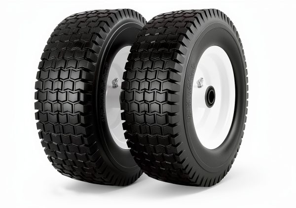 13x5.00-6 Flat Free Tire & Wheel by CMOOD – 2 Pack Solid Rubber Tires-0