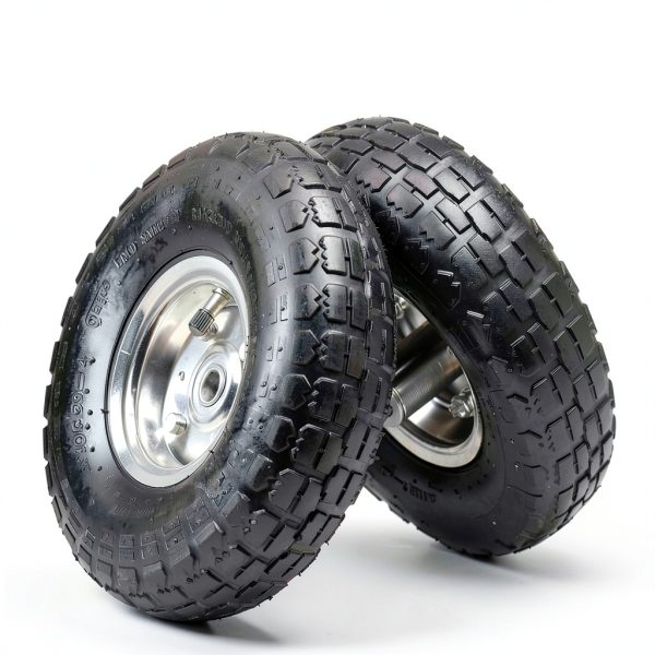 4.10/3.50-4 Pneumatic Tire AR-PRO 2 Pack 10" Wheel with 5/8" Bearings-4